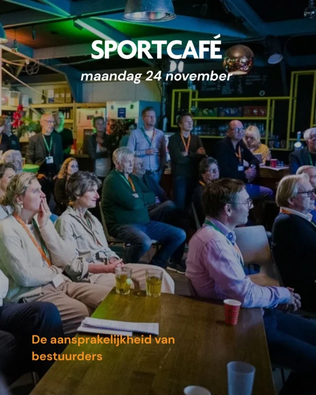 Ben jij bestuurder bij een sportvereniging? Dan is dit Sportcafé iets voor jou! Tijdens deze interactieve, sportcafé-avond vertelt Peter van der Aart (Manager Sport & Bewegen én huisjurist bij SportSupport) alles over goed sportbestuur en de WBTR.

Leer hoe je jouw bestuur sterker maakt, risico’s verkleint en zorgt dat je vereniging klaar is voor de toekomst 💪

Wanneer: maandag 24 november 
Tijd: 19.00 inloop 
Waar: IJsbaanlaan 2, Haarlem

👉 Meld je aan via de link in bio! 

#SportSupport #sportcafe #kennemerland #goedbestuur