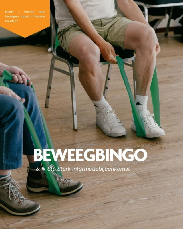 Woont u (zelfstandig) in Haarlem en bent u 65 jaar of ouder? Wilt u langer zelfredzaam, vit en vitaal blijven? Kom dan naar de gratis BeweegBingo en Ik Sta Sterk informatiebijeenkomst bij Tribe in Haarlem

Wij informeren u over gratis valpreventie cursussen, u krijgt beweegadvies en u ontvangt een valrisicotest.

Datum: Dinsdag 13 januari
Locatie: Eksterlaan 1 Haarlem
Start: 10.00 uur
Einde: 11.30 uur

Wilt u meedoen? Mail uw naam en telefoonnummer naar: valpreventie@sportsupport.nl of bel: 06-12902473 (tussen 14.00 en 16.00 uur.