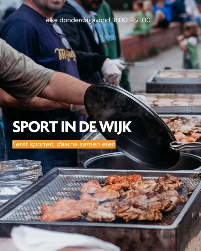 Sporten, koken én samen eten? 🔥Elke donderdag is het tijd voor Sport in de Wijk 💪
We starten met sporten en sluiten af met gezellig samen koken en eten. 

📍 Nelson Mandelapark / Werfstraat
🕕 18.00 – 21.00 uur
👥 16 t/m 20 jaar

Zien we je daar? 👀

#sportsupport #jongenoudinbeweging #sameneten #samenkoken #haarlem
