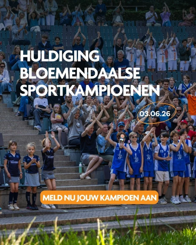 🏆 Ken jij Bloemendaalse sportkampioenen die in het zonnetje gezet moeten worden?

Op woensdag 3 juni zetten we tijdens de Huldiging Bloemendaalse Sportkampioenen alle bijzondere sportprestaties van het afgelopen seizoen in het zonnetje 🌟

Aanmelden kan tot uiterlijk 31 mei 2026. 

👉 Aanmelden kan via de link in bio.

#sportsupport #bloemendaal #sportkampioenen #huldiging #sportverbindt #kampioen #jongenoudinbeweging