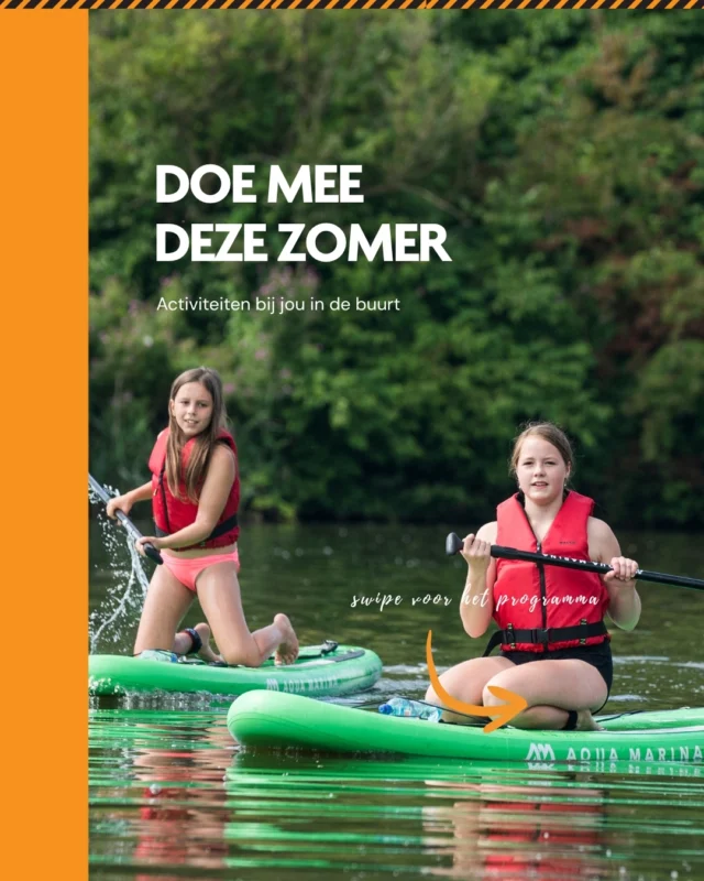 Zin in een actieve zomervakantie? Ook deze zomer organiseert SportSupport weer allerlei sportieve en leuke activiteiten voor kinderen en jongeren in Haarlem en Velsen.

Van suppen en lasergamen tot voetbal, waterspellen en nog veel meer.

📍 Swipe door de agenda en ontdek wat er bij jou in de buurt te doen is.

Kijk voor het volledige programma via de link in bio.