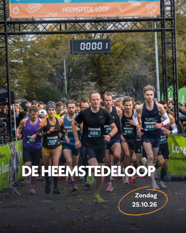 Heb je de smaak te pakken? Eergister de @halvevanhaarlem.official over een kleine maand staat de volgende alweer voor je klaar: de Heemstede Loop!

Op zondag 25 oktober lopen we door het herfstachtige Heemstede. Kies voor de 5 of 10 km of doe samen met de jongste lopers mee aan de Les Petits FamilyRun van 1,5 km.

Nog niet klaar met lopen? 😉

👉 Schrijf je in via heemstedeloop.nl